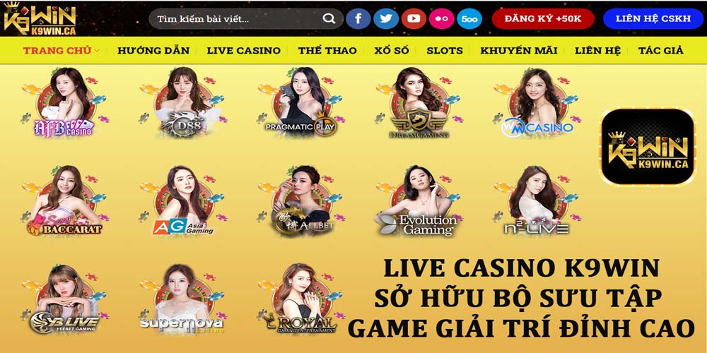 Live Casino K9Win sở hữu bộ sưu tập game giải trí đỉnh cao